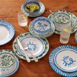Solear Blue 12-Piece Dinnerware Set