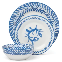 Solear Blue 12-Piece Dinnerware Set