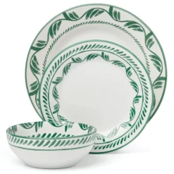 Solear Green 12-Piece Dinnerware Set
