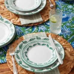 Solear Green 12-Piece Dinnerware Set