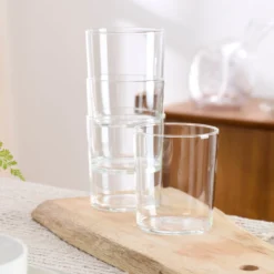 Stackables Clear Short & Tall Glasses 12-Piece Set