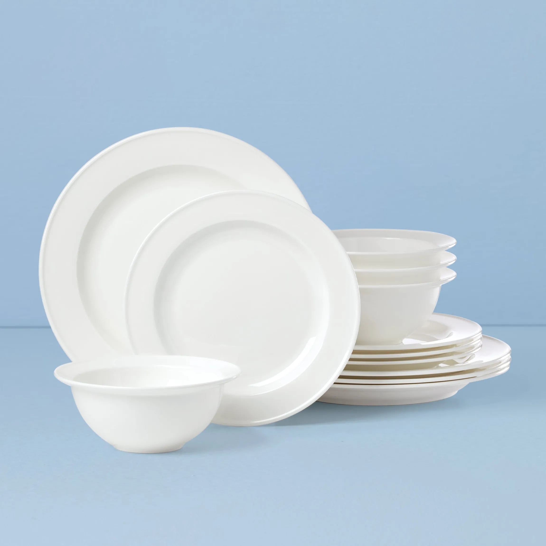 Studio 1414 Rimmed 12-Piece Dinnerware Set