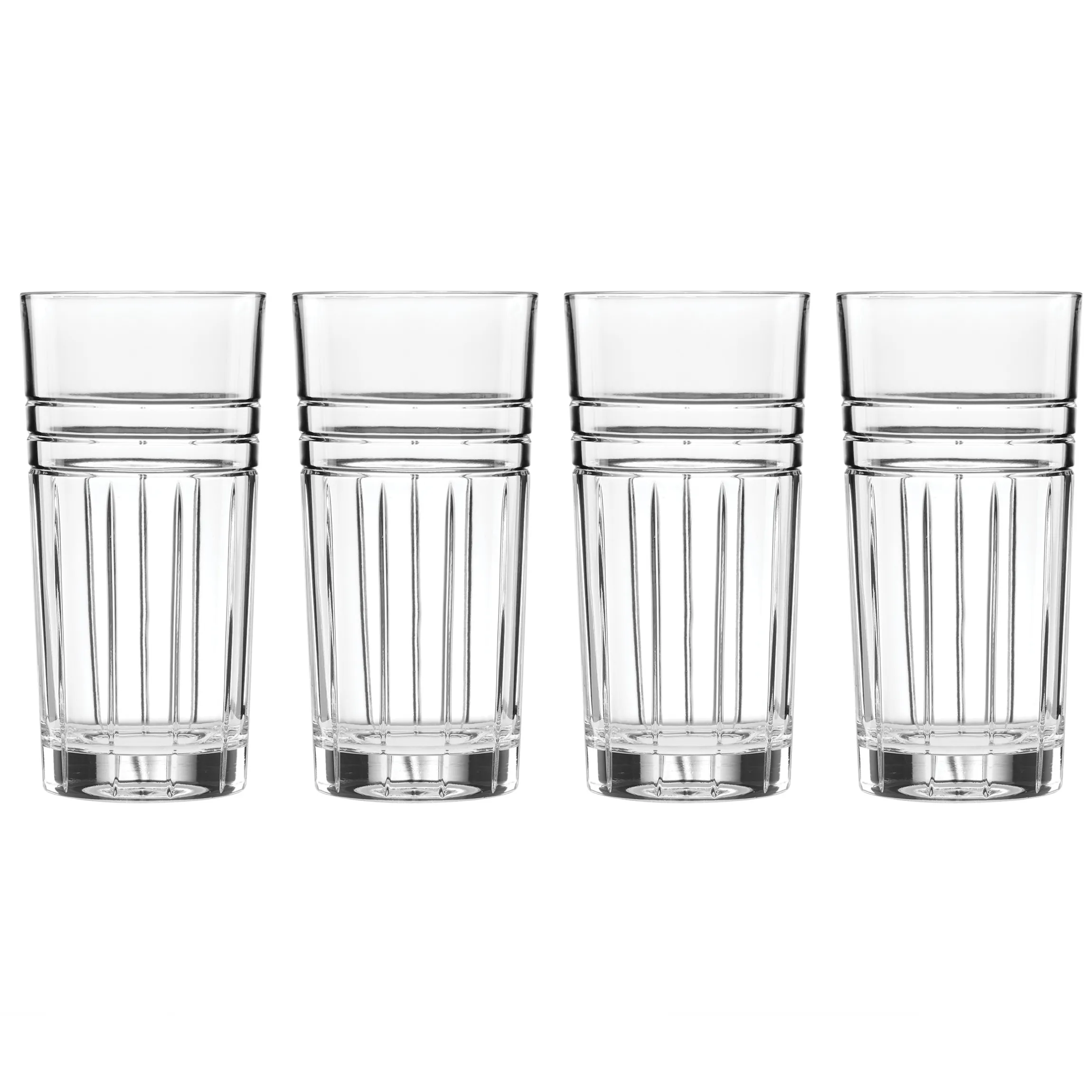 Tempo Crystal Highball Glasses, Set of 4
