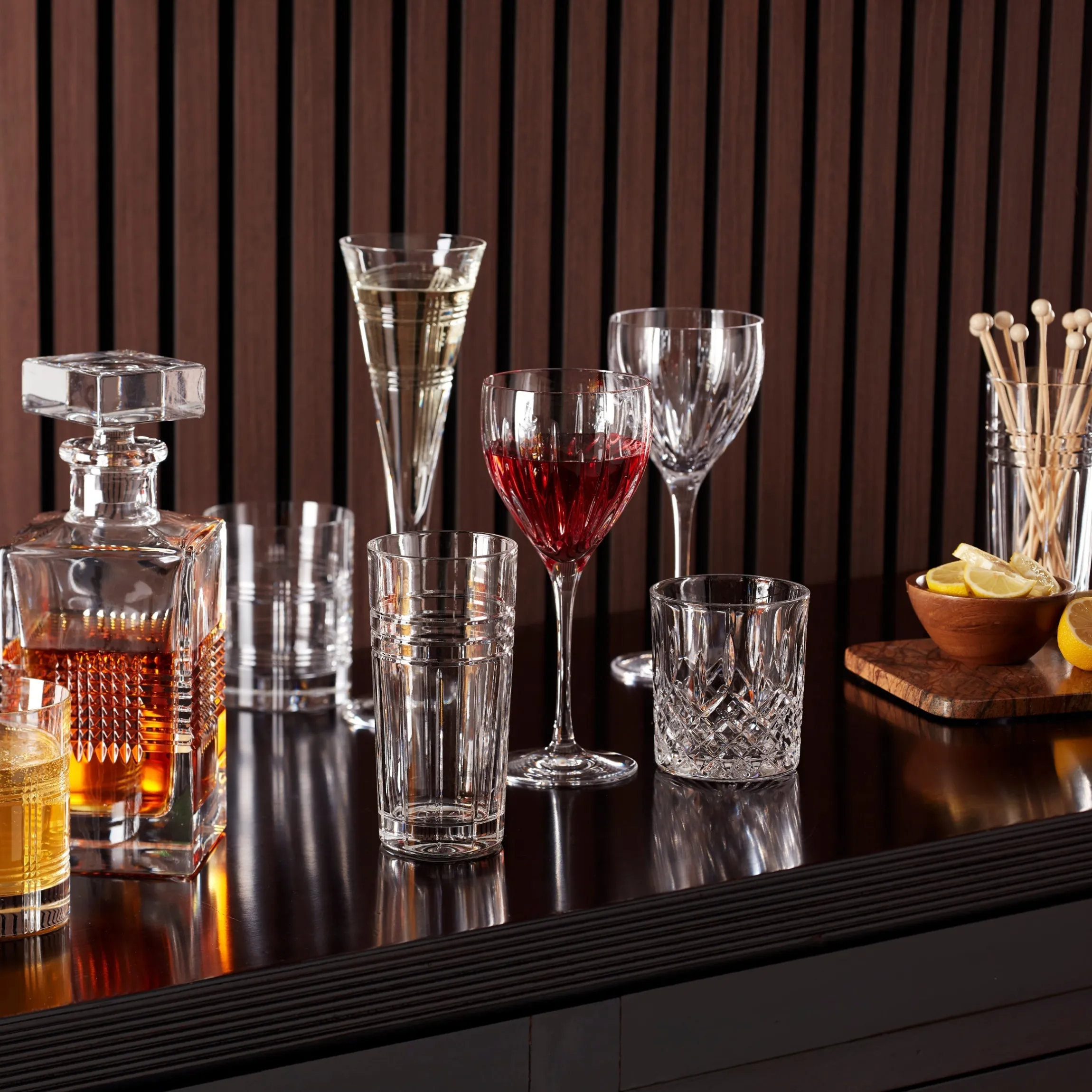 Tempo Crystal Highball Glasses, Set of 4