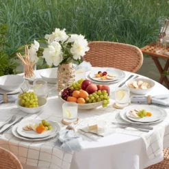 Terrazzo Melamine Cream 12-Piece Dinnerware Set