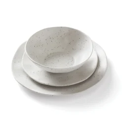 Terrazzo Melamine Cream 12-Piece Dinnerware Set