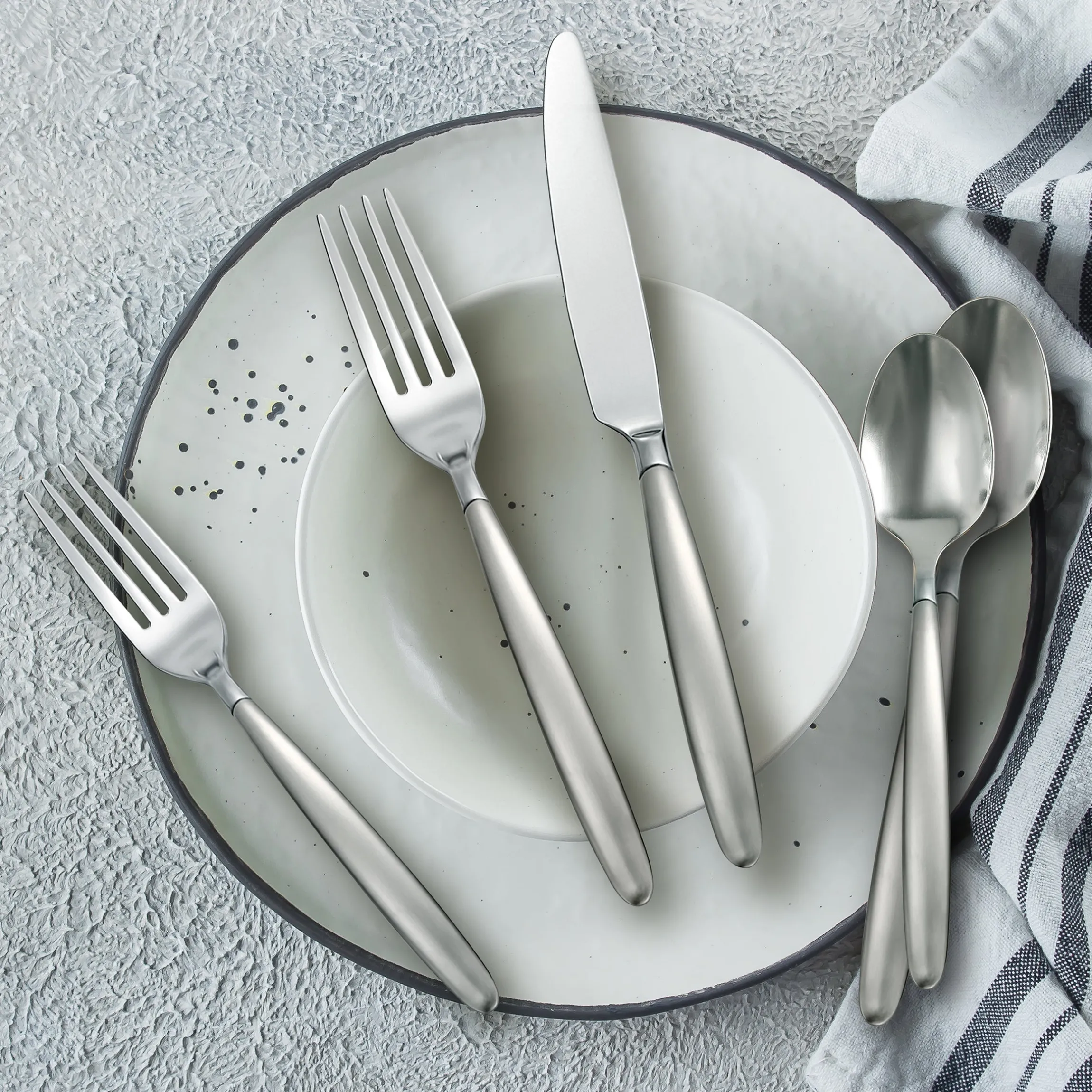 Tidal Frosted 30-Piece Flatware Set