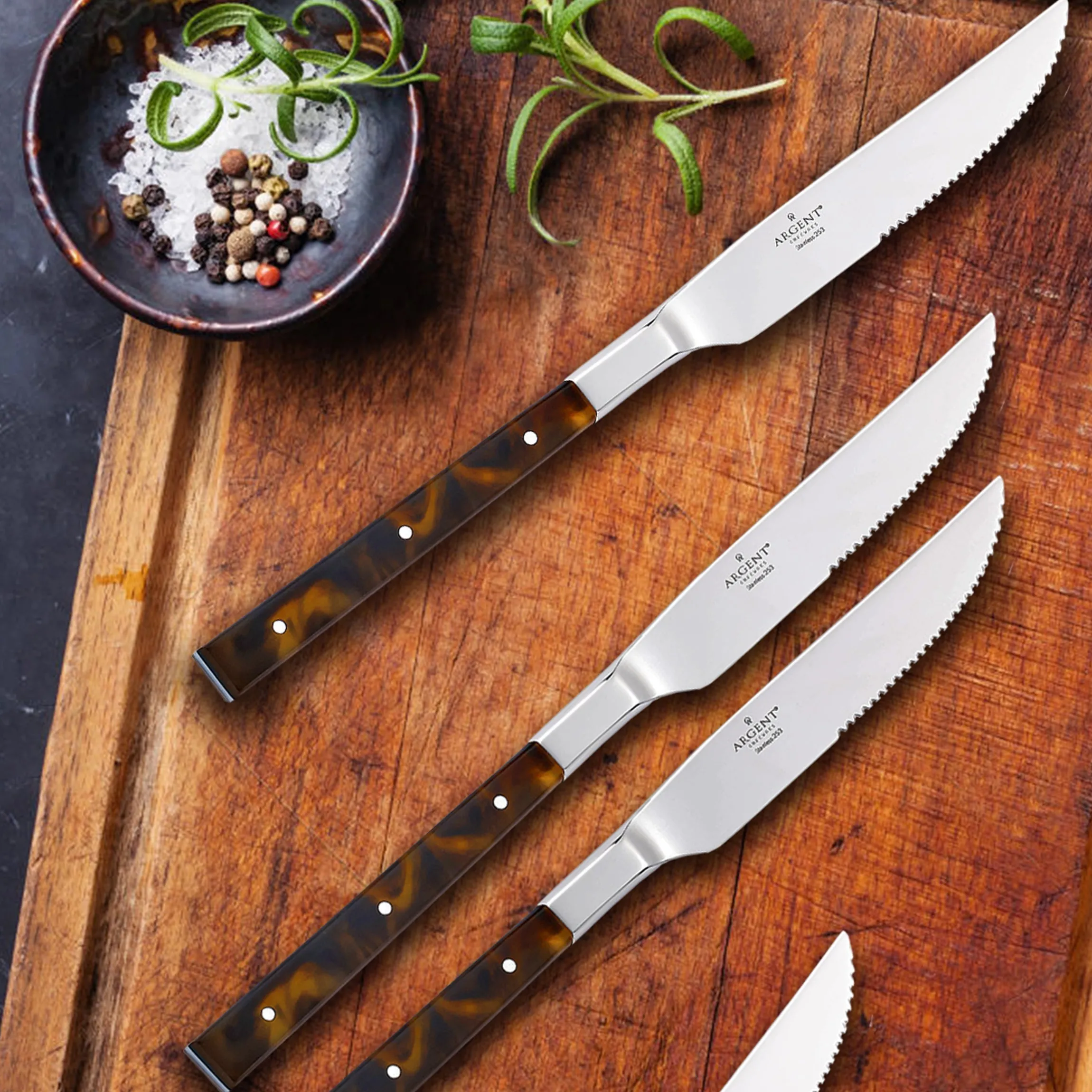 Tortoise Steak Knives, Set of 4