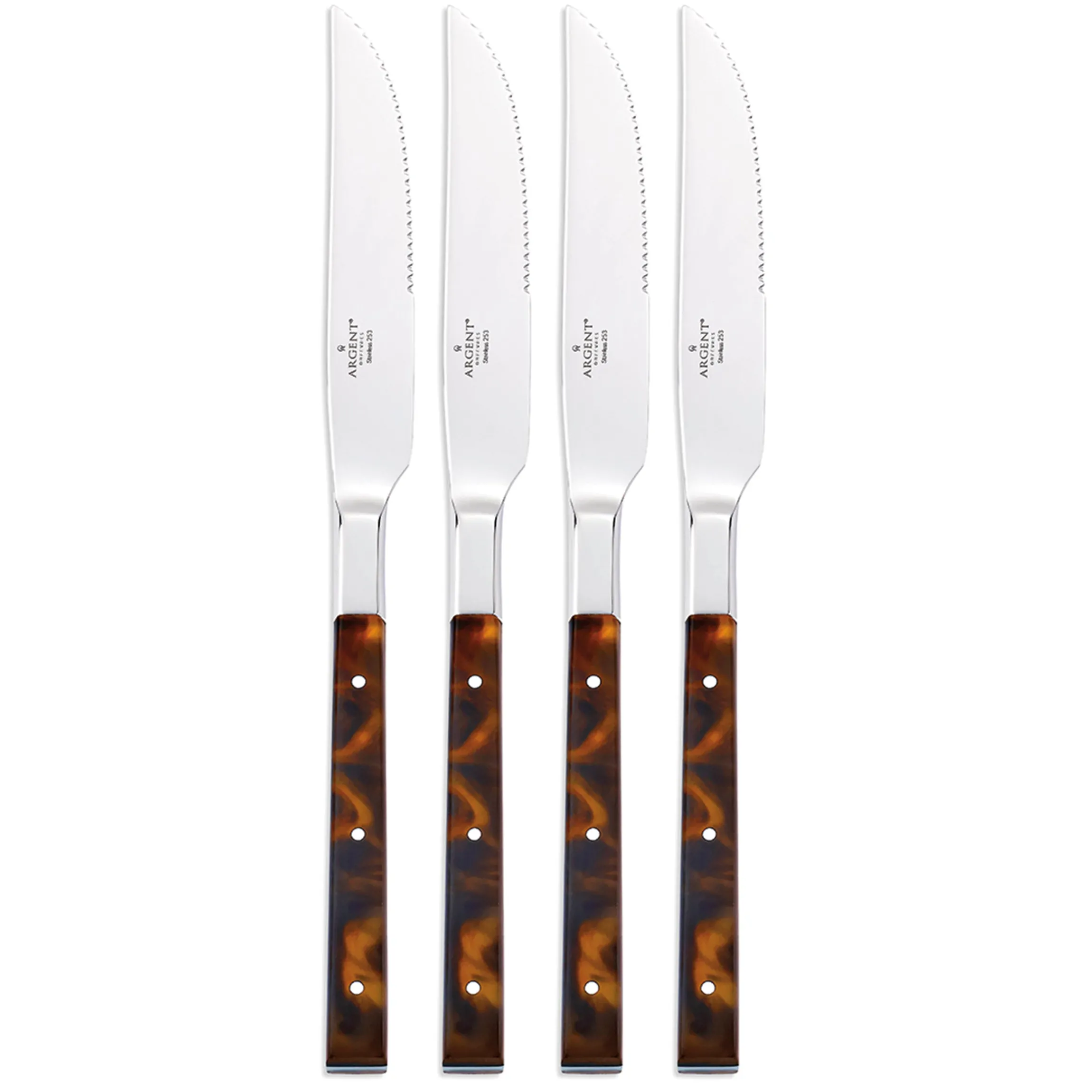 Tortoise Steak Knives, Set of 4
