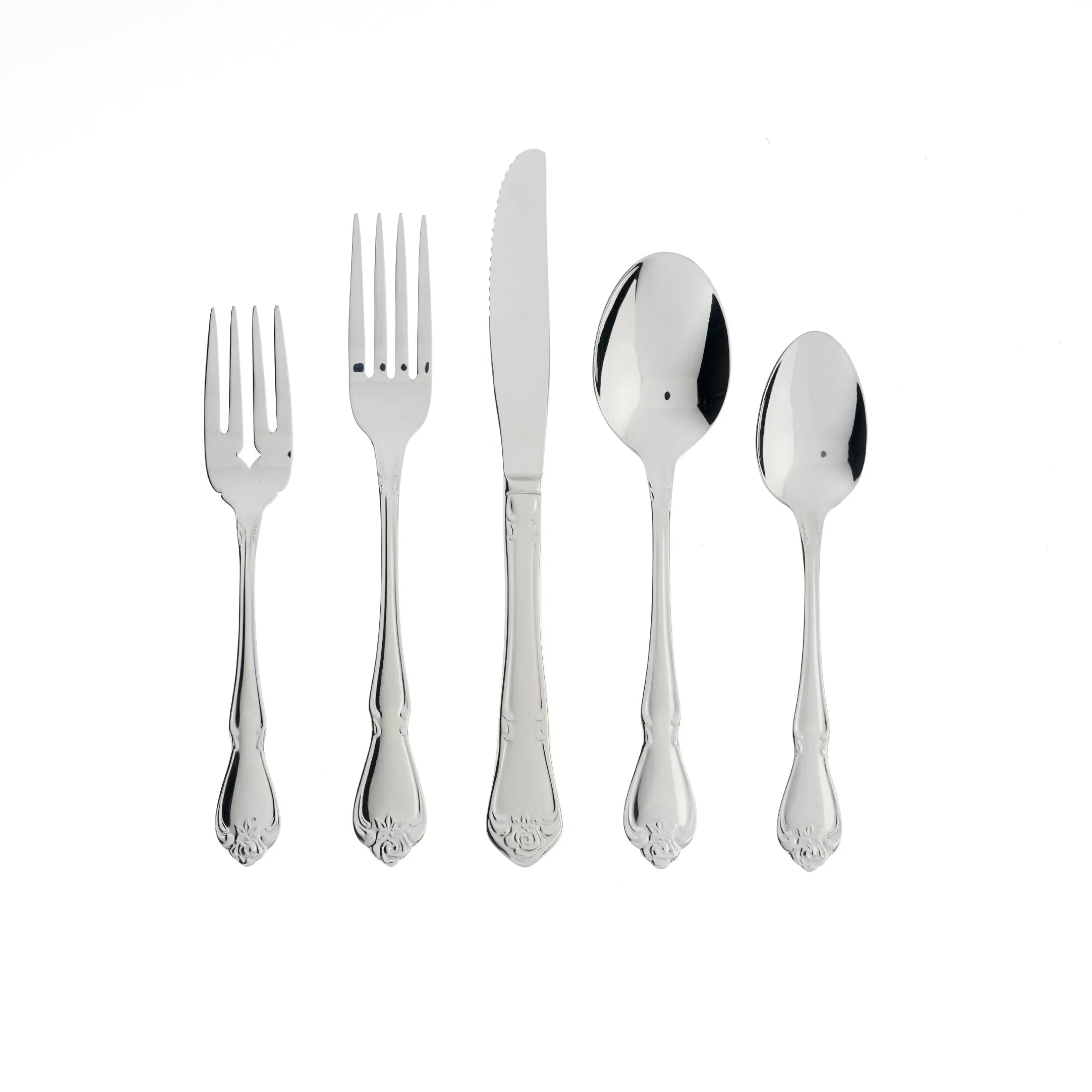 True Rose 20-Piece Everyday Flatware Set, Service For 4