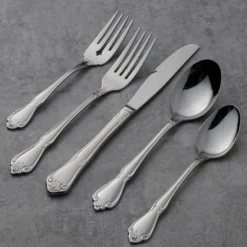 True Rose 45 Piece Everyday Flatware Set, Service For 8