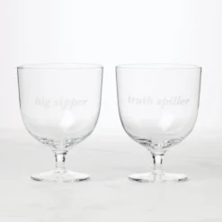 Truth Spiller & Big Sipper Short Glasses, Set of 2