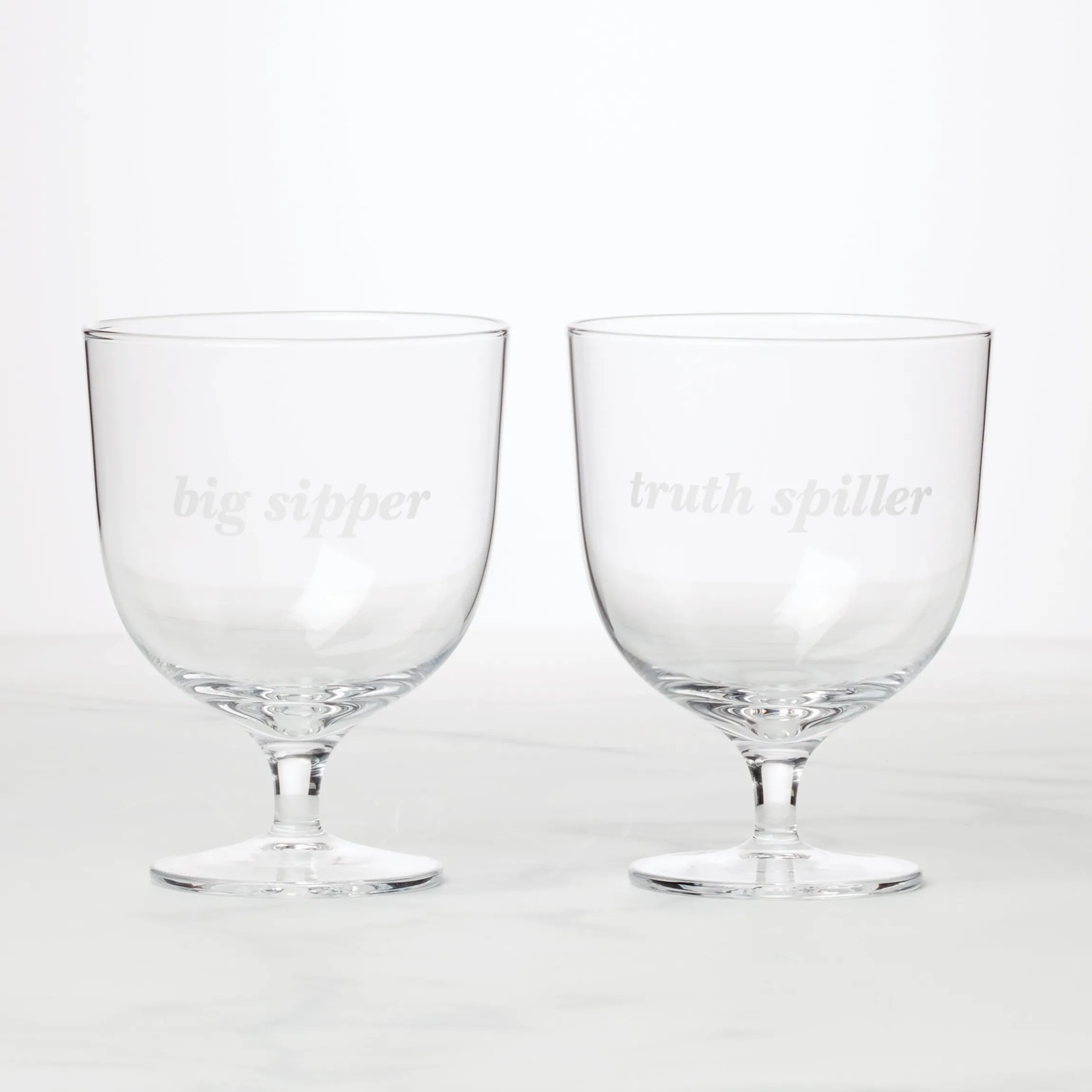 Truth Spiller & Big Sipper Short Glasses, Set of 2