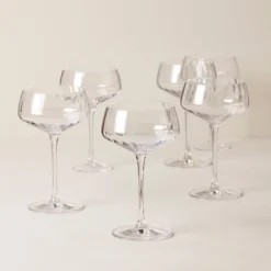 Tuscany Classics Angled Optic Coupe Glasses, Set of 6
