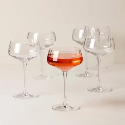 Tuscany Classics Angled Optic Coupe Glasses, Set of 6