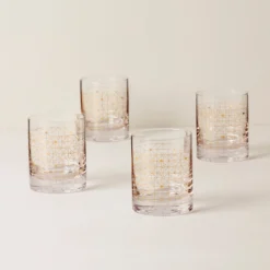 Tuscany Classics Gold Dust Double Old-Fashioned Glasses, Set of 4
