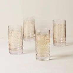 Tuscany Classics Gold Dust Highball Glasses, Set of 4