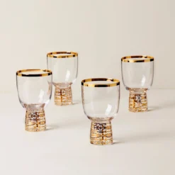 Tuscany Classics Gold Frost Wine Glasses, Set of 4