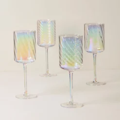Tuscany Classics Iridescent White Wine Glasses, Set of 4