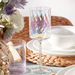 Tuscany Classics Iridescent White Wine Glasses, Set of 4