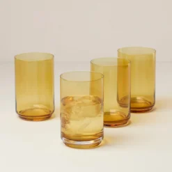 Tuscany Classics Stackable Amber Coolers, Set of 4