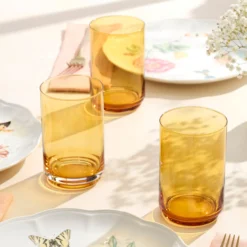 Tuscany Classics Stackable Amber Coolers, Set of 4