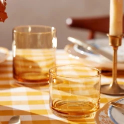 Tuscany Classics Stackable Amber Tall Glasses, Set of 4