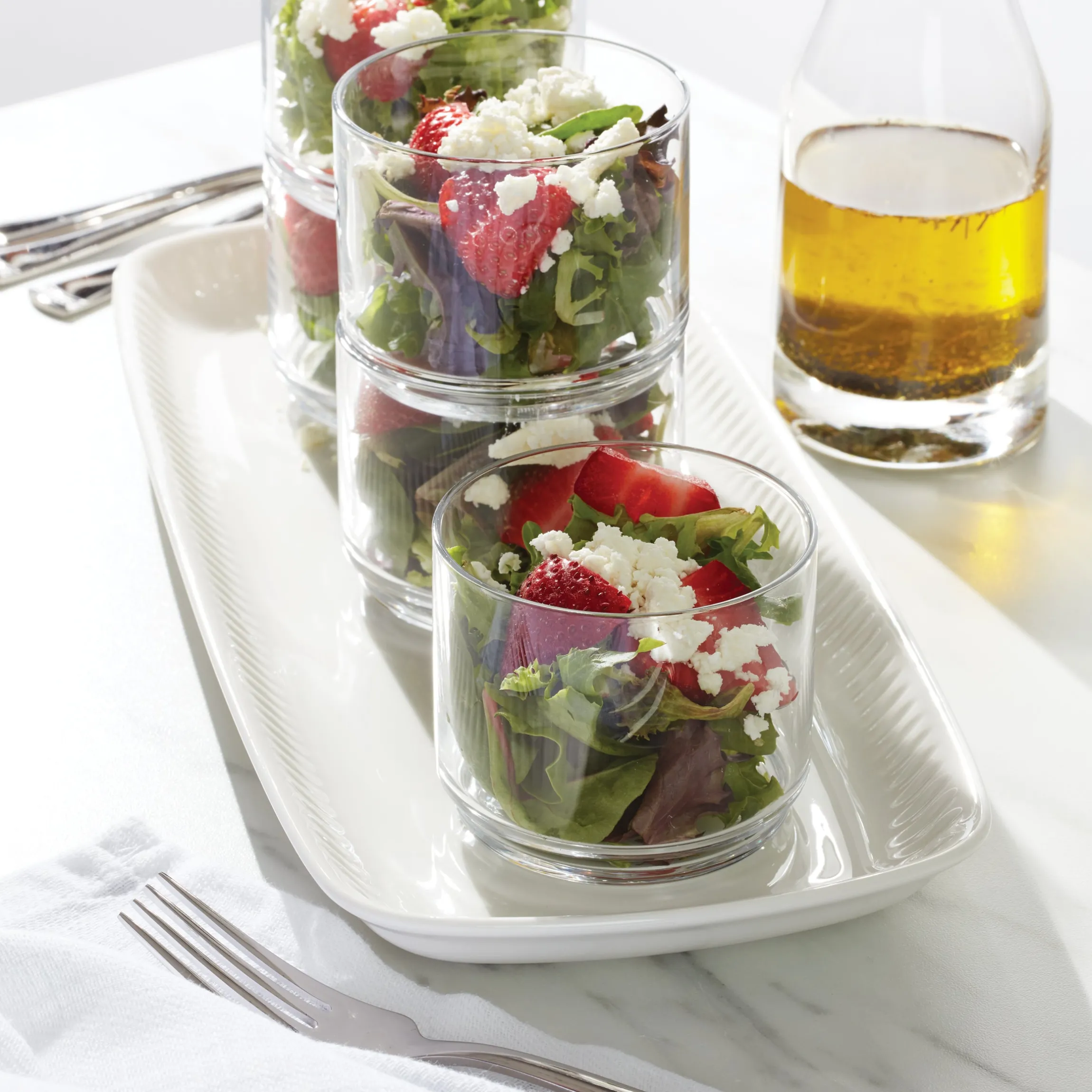Tuscany Classics Stackable Clear Short Glasses, Set of 6