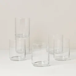 Tuscany Classics Stackable Clear Tall Glasses, Set of 6