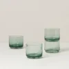 Tuscany Classics Stackable Green Short Glasses, Set of 4