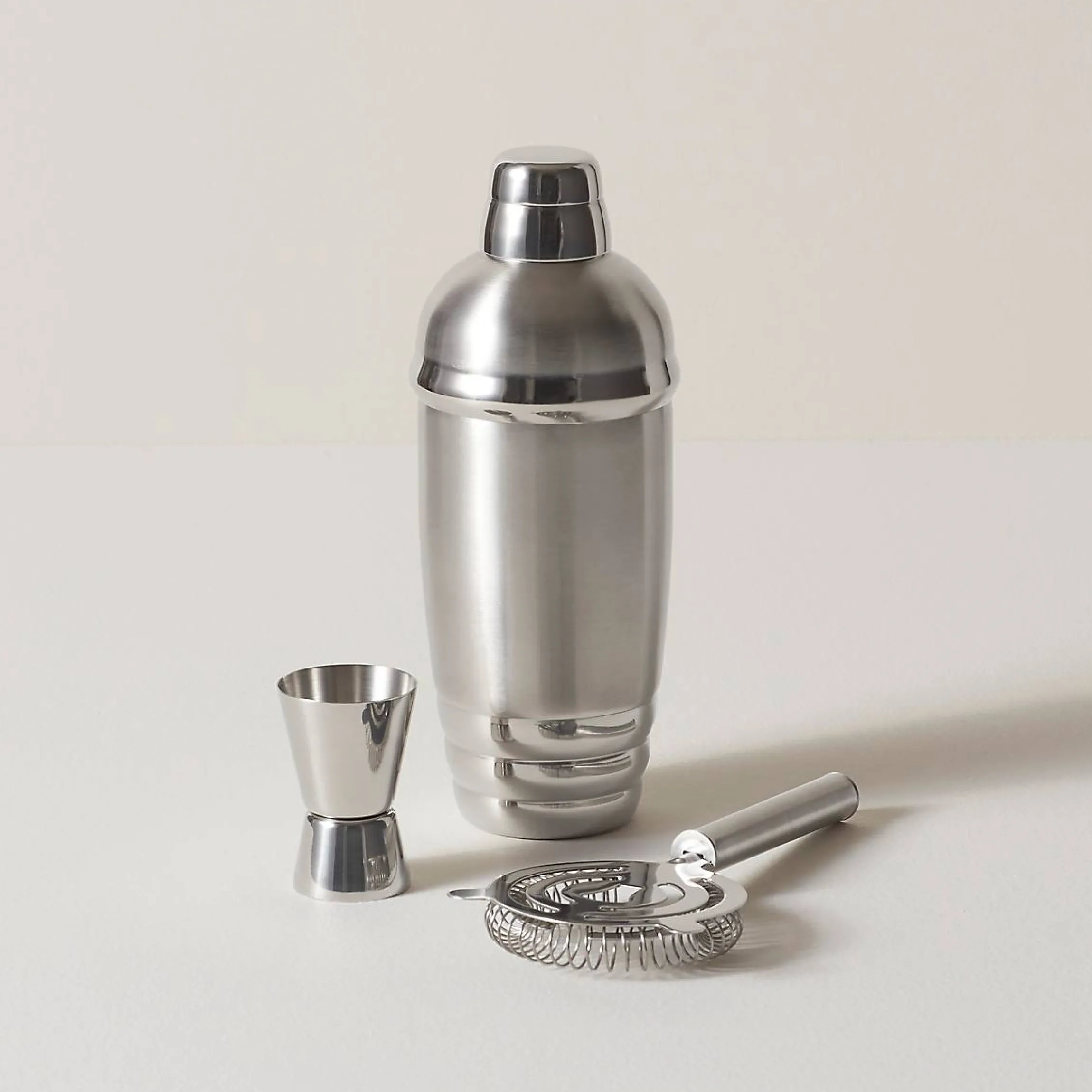 Tuscany Classics Stainless Steel Cocktail Shaker & Strainer Set