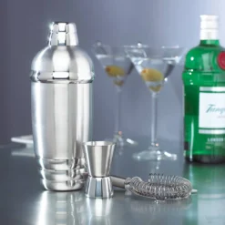 Tuscany Classics Stainless Steel Cocktail Shaker & Strainer Set