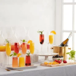 Tuscany Classics Stemless Flute Glasses, Set of 6