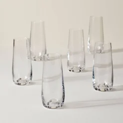 Tuscany Classics Stemless Flute Glasses, Set of 6