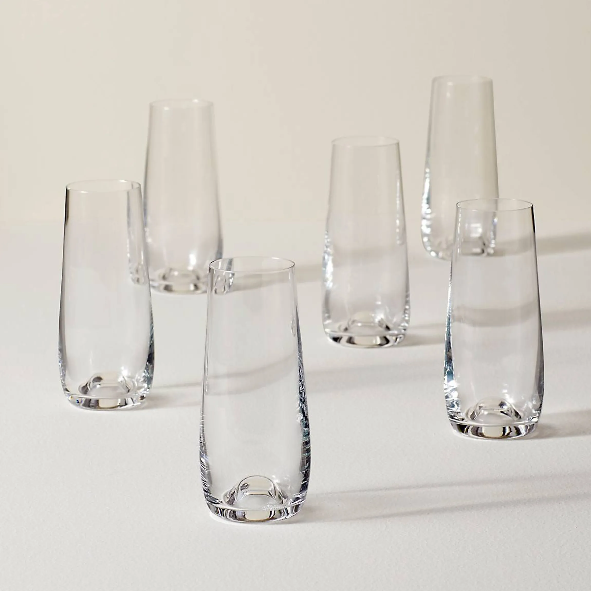 Tuscany Classics Stemless Flute Glasses, Set of 6