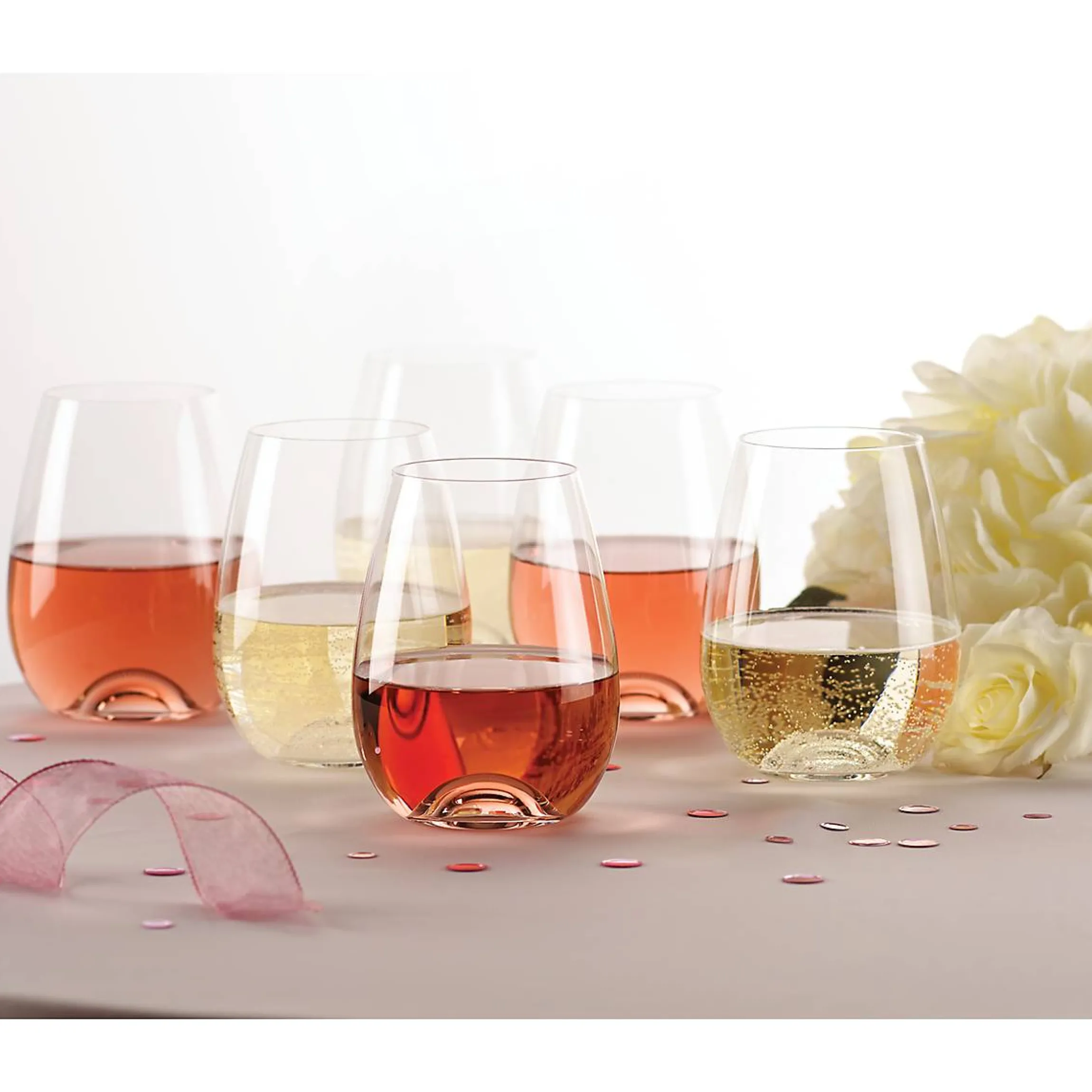 Tuscany Classics Stemless Wine Glasses, Set of 6