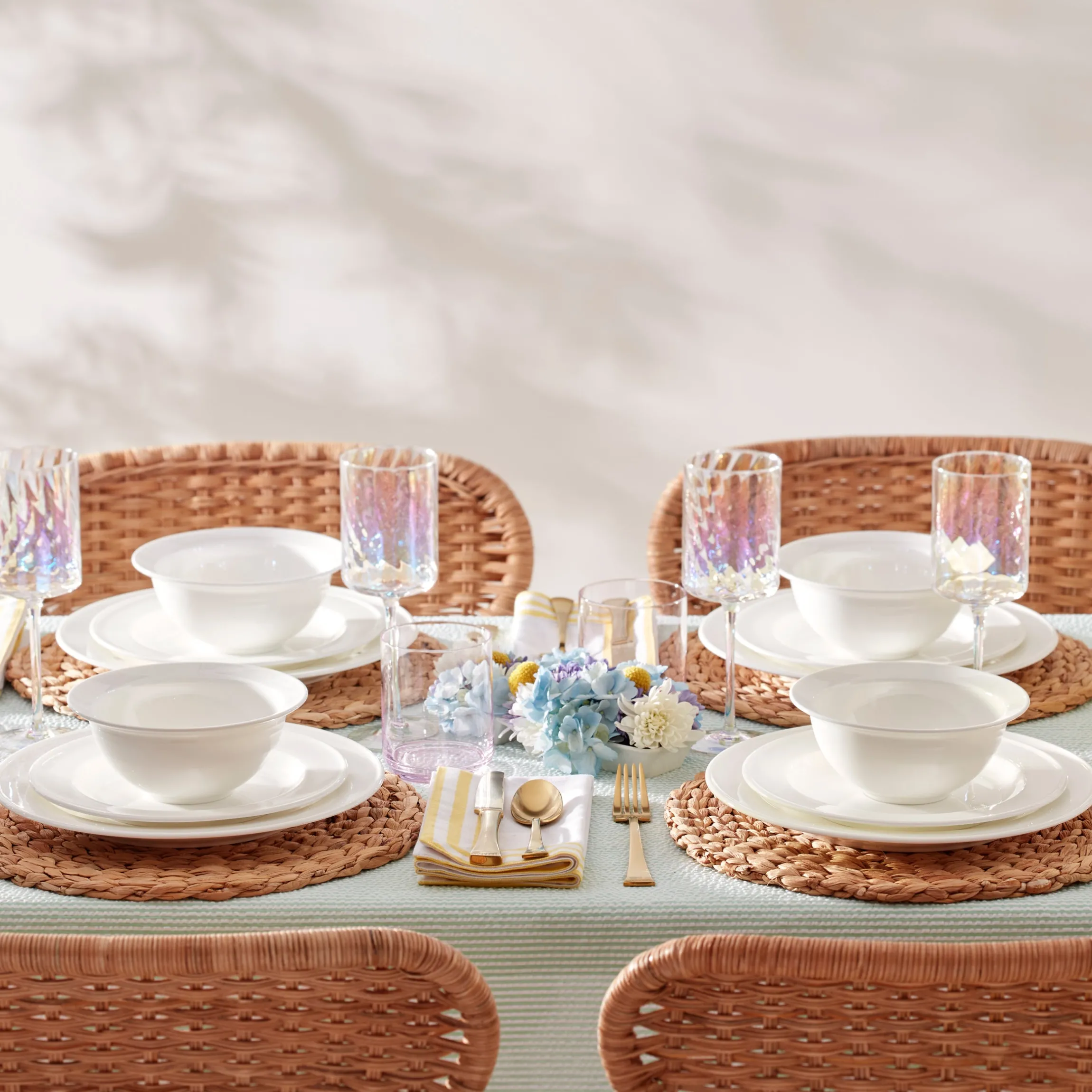 Tuscany Stackable Blush Tall Glasses, Set of 4