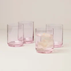 Tuscany Stackable Blush Tall Glasses, Set of 4