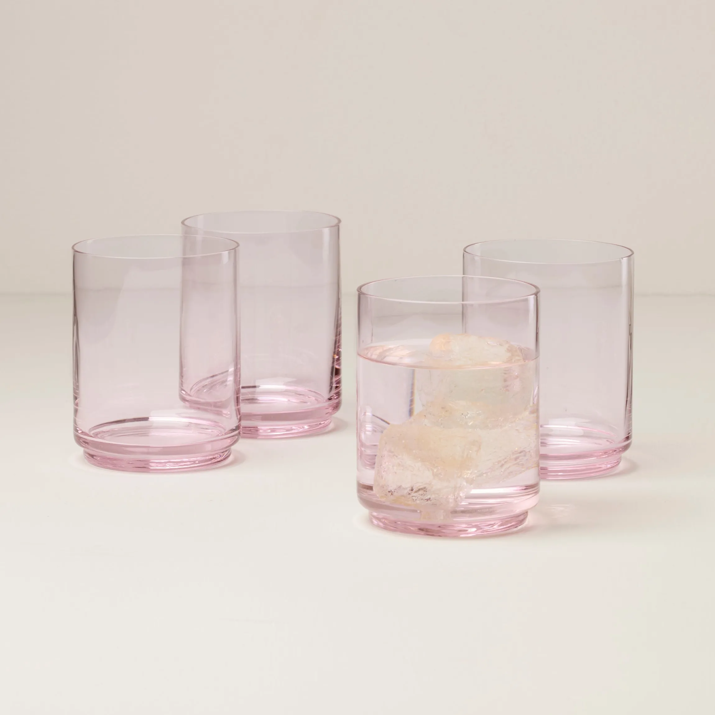 Tuscany Stackable Blush Tall Glasses, Set of 4