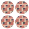Vintage Americana Tidbit Plates - Set Of 4