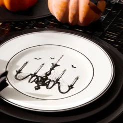 Vintage Halloween Dessert Plates, Set of 4