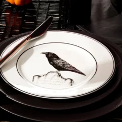 Vintage Halloween Dessert Plates, Set of 4