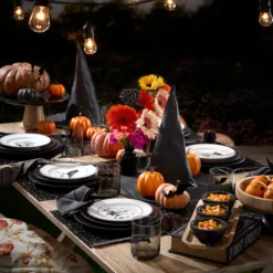 Vintage Halloween Dessert Plates, Set of 4
