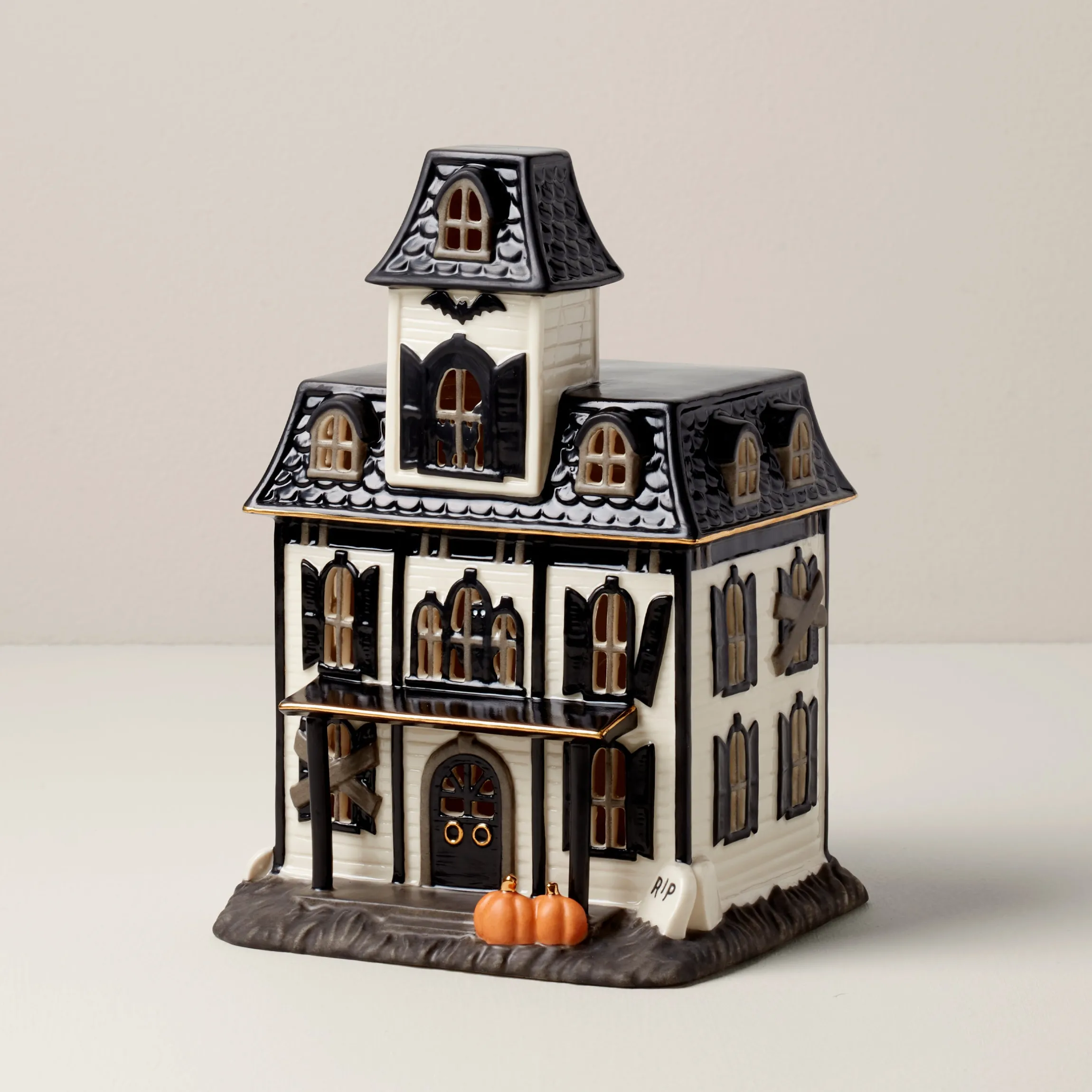 Vintage Halloween Lit House Figurine