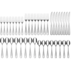 Waylen 40-Piece Flatware Set with Rustic Caddy