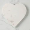 White Marble Heart Shaped Serving Board