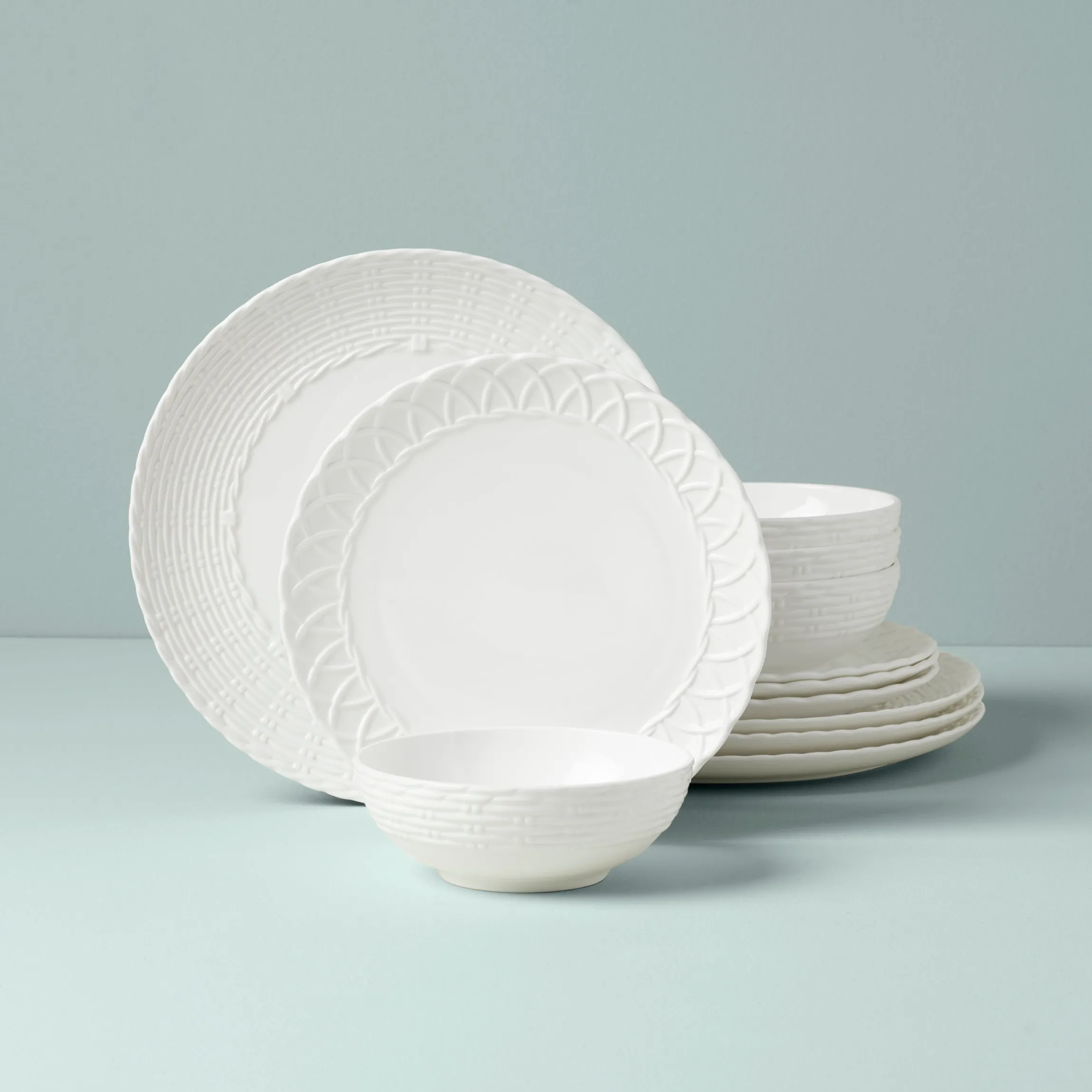 Wicker Creek 12-Piece Dinnerware Set