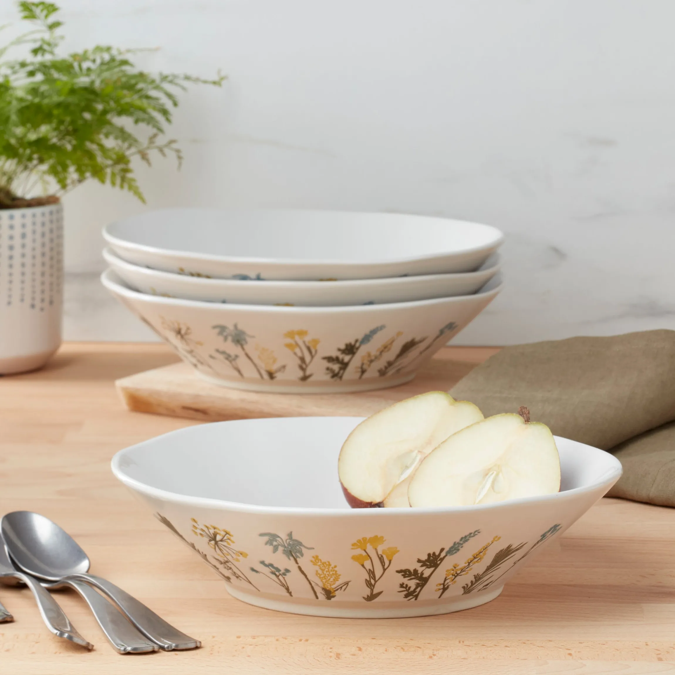 Wildflowers Dinner Bowls, Set of 4