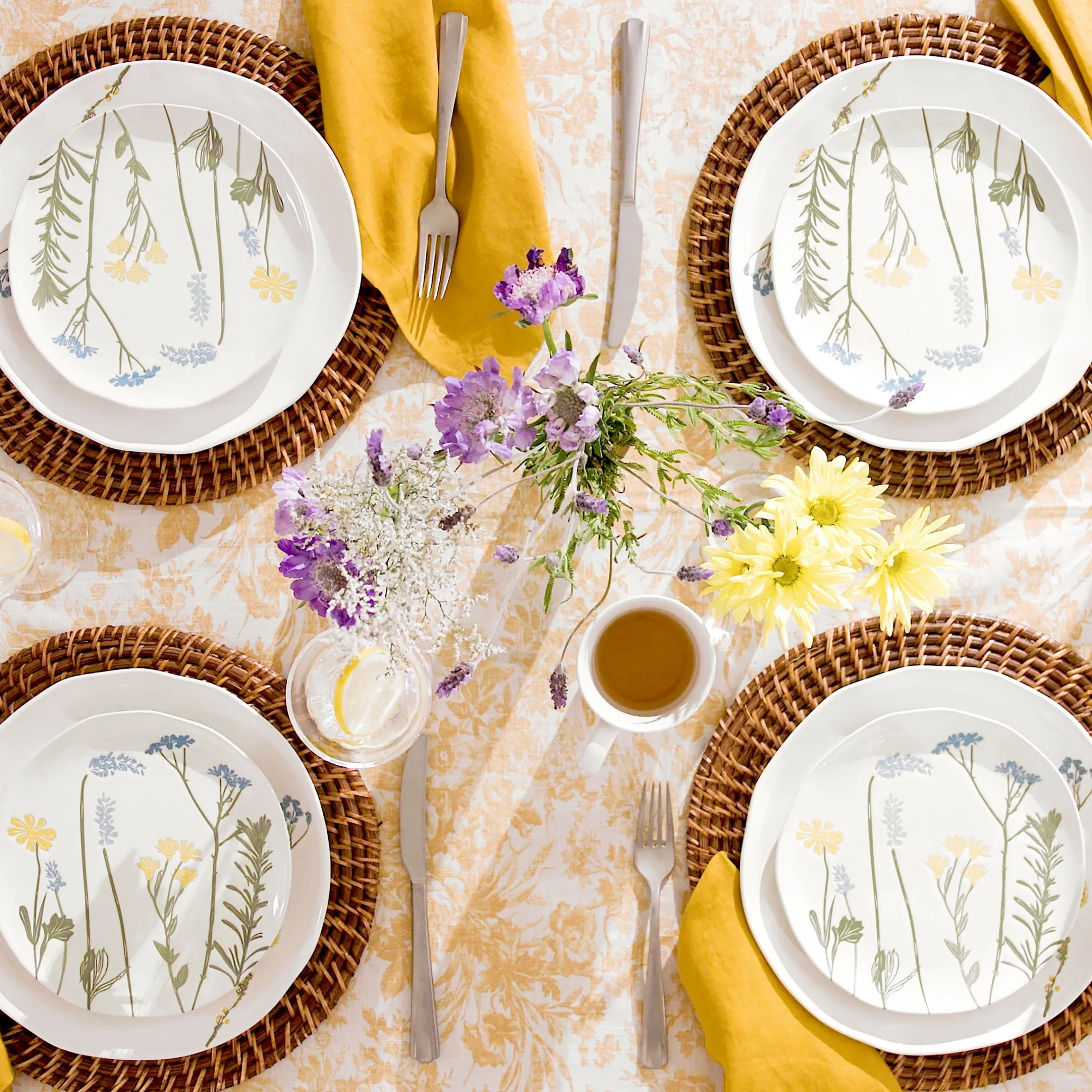 Wildflowers Dinner Plates, Set of 4