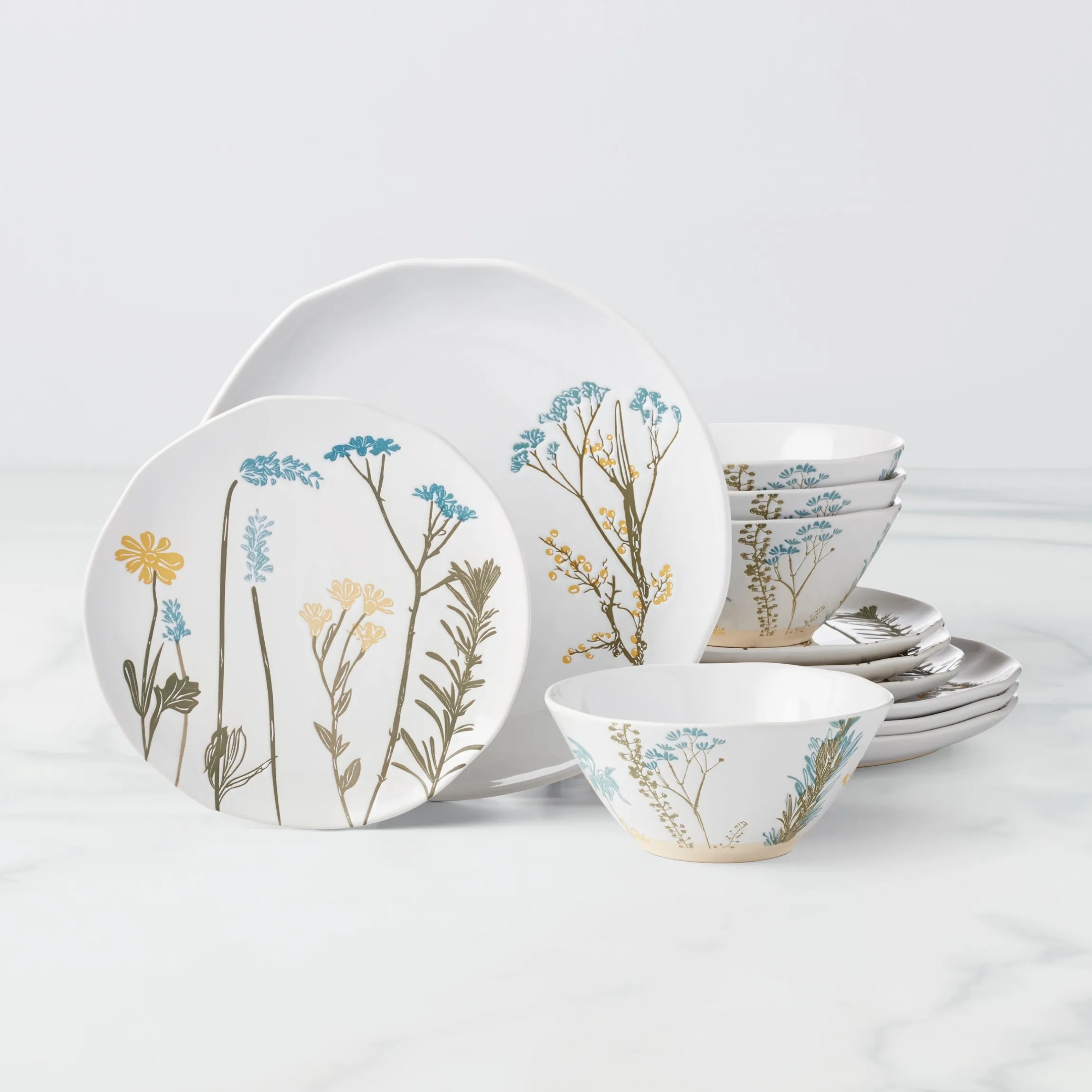 Wildflowers 12-Piece Dinnerware Set